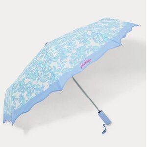 NWT Lilly Pulitzer travel umbrella Jacaranda blue simply the zest